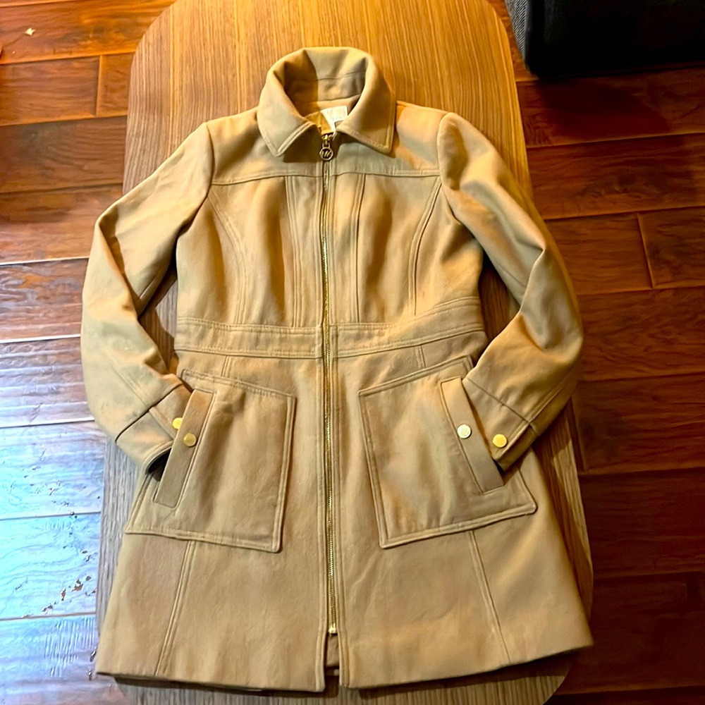Michael Kors camel coat size small